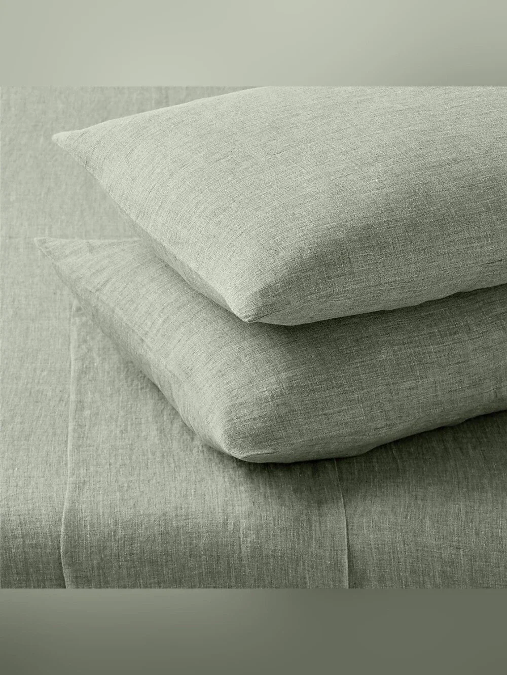 NEW!! Premier Sage Green EUROPEAN FLAX™-Certified Heathered Linen King Sheet Set